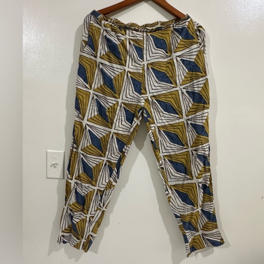 MAELU Geometric Pattern Wide Leg Pants